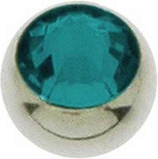 Bijouteria 1.2mm Piercing-Kugel (Kristall, Edelstahl)