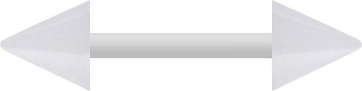 Immagine prodotto Star Piercing Barbell bianco con due coni (senza ottone, Bioflex)