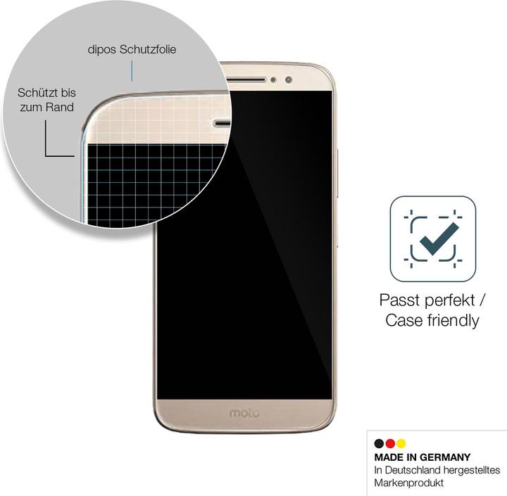 Immagine prodotto Dipos Pellicola Protettiva Anti-Shock (2 Pezzo/i, Motorola Moto M)