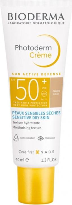 Actual product image Bioderma Photoderm Cream SPF 50+ - Light skin sunscreen - 40ml (Sun cream face, SPF 50, 40 ml, 150 g)