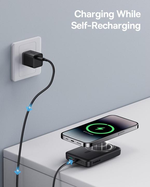 Actual product image Baseus Magnetic Mini Air Powerbank (10000 mAh, 20 W, 37 Wh)
