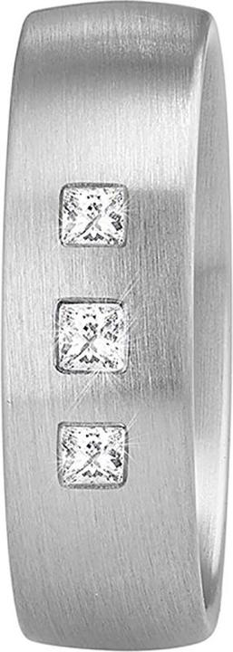 Xen Bandring mattiert mit 3 Brillanten 0,09 ct. TW/VS (55)