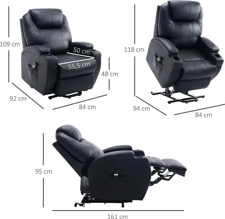 Produktbild Homcom Massagesessel mit Liegefunktion