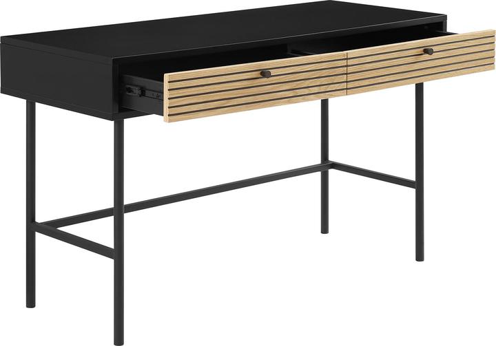 Image du produit SalesFever Bureau plaqué bois véritablex75 noir (120 x 50 x 75 cm)