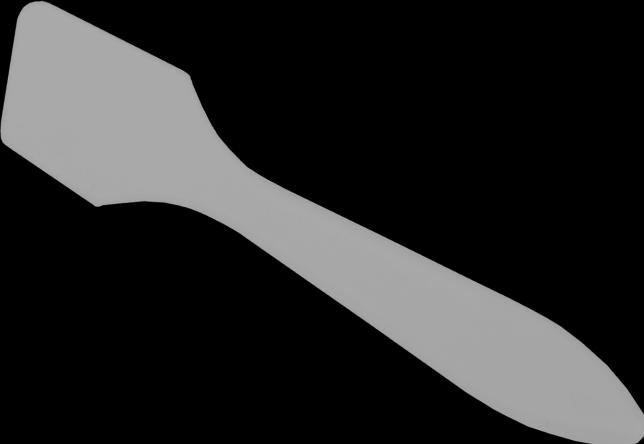 Actual product image Spatula, white frosted, small pack of 5, length: 8 cm