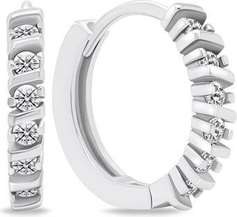 Brilio Silver - Sparkling silver earrings with zircons EA678W