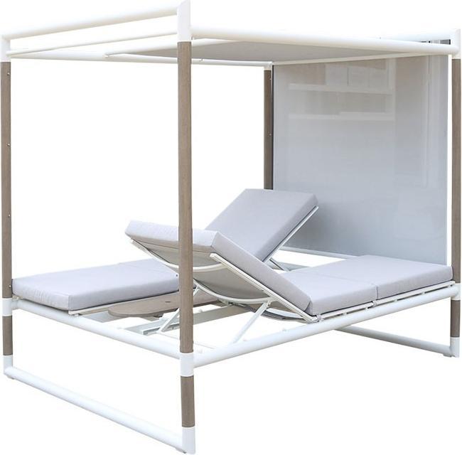 Produktbild Les Jardins BASTINGAGE weisse Aluminium Kiosk DBB6101 (213 cm)