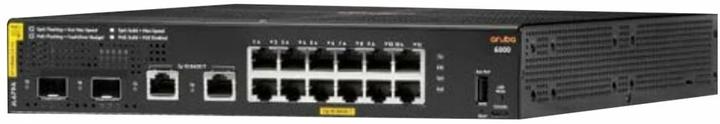 HPE E Aruba 6000 Switch 2 SFP, Ports, PoE, 1U, Layer 2, ACL, QoS, Web GUI, CLI, Aruba (12 Ports)