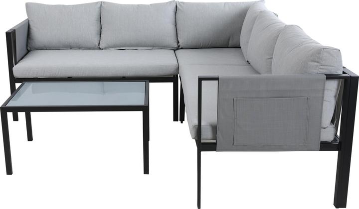 Produktbild Möbilia 1 Ecksofa, 1 Couchtisch, Sitz- + Rückenkissen