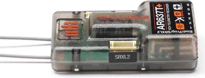 Actual product image AR637T+ DSMX 6-channel AS3X+ & SAFE telemetry receiver