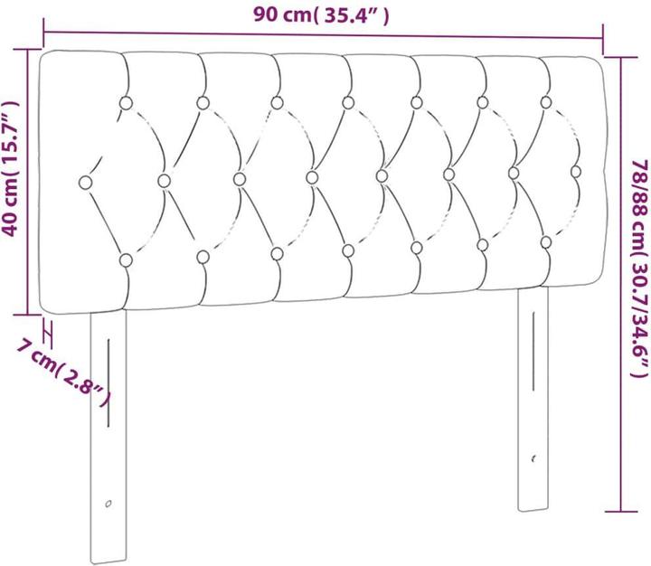 Produktbild VidaXL Naoma (90 x 7 x 78/88 cm)