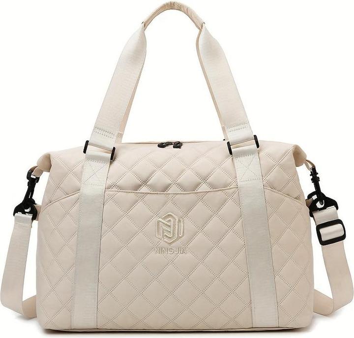 Only-Bags.Store Grosse Kapazität Travel Duffle Bag mit Argyle-Muster, solide Farbe, Overnight Tote mit