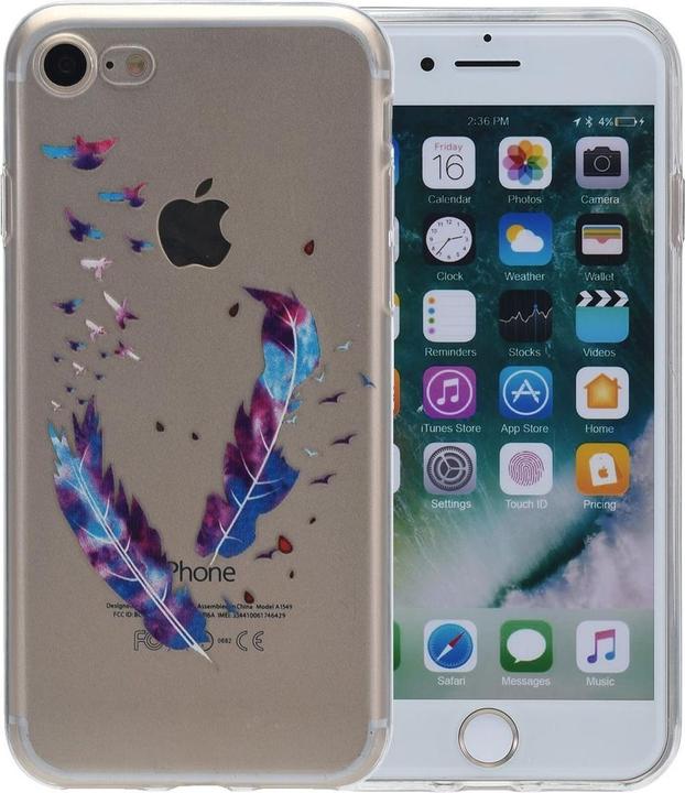 Produktbild König Design Henna Cover für Apple iPhone 6 / 6s Case Schutz Hülle Rahmen Silikon Federn Bunt (Apple iPhone 6)