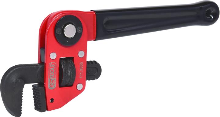 Actual product image KS Tools One-hand pipe wrench with adjustable head, length 250 mm, for pipe Ø 1.1/2" (250 mm)