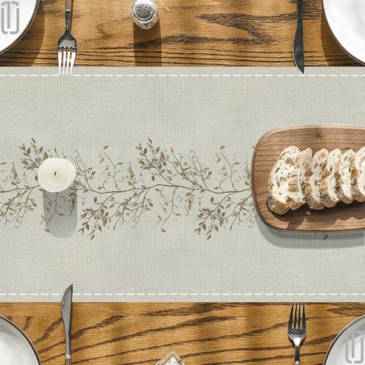 Actual product image Alopini 1 Tischläufer mit Frühlingsblumenmuster – 100 % Polyester, maschinengefertigt, vielseitig für den