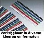 Produktbild GBC Binderücken 6mm, 21 Ringe, weiss, 100 Stk.