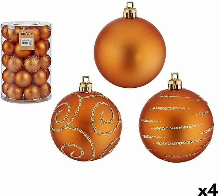 Produktbild Krist+ Weihnachtskugeln-Set Orange PVC 6 cm (4 Stück) (4 -teilig)