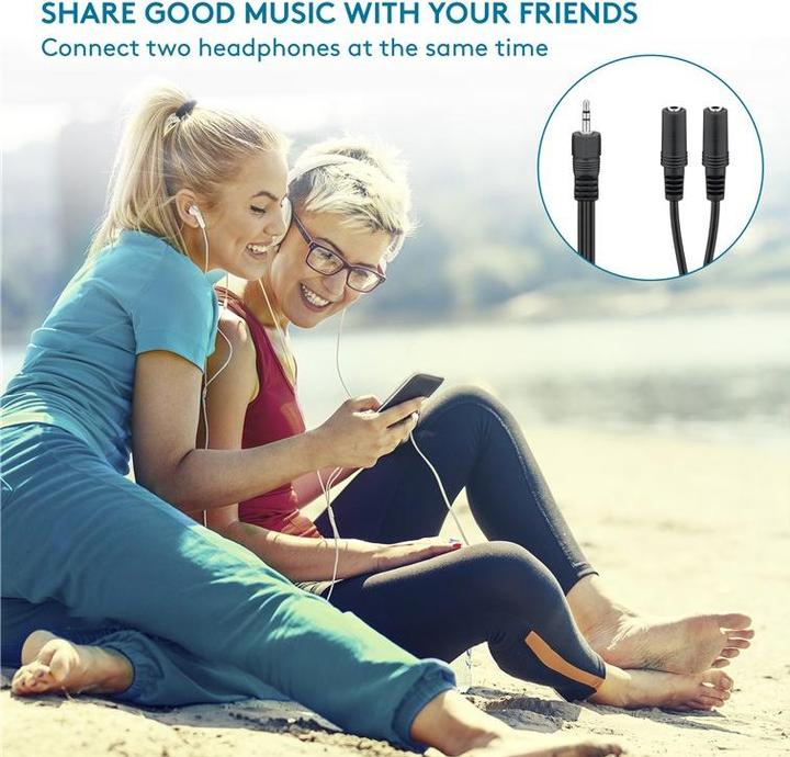 Actual product image gb 3.5 mm Audio Adapter (Audio Splitter)