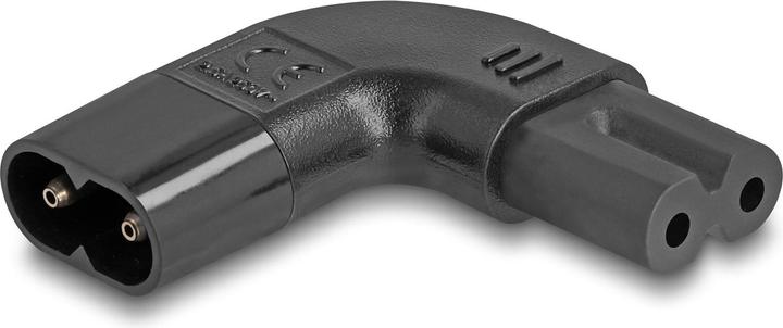 Delock Adattatore di rete IEC 60320 - da C8 a C7, spina/presa, 2,5 A, 90ï¿½ angolato a sinistra/destra