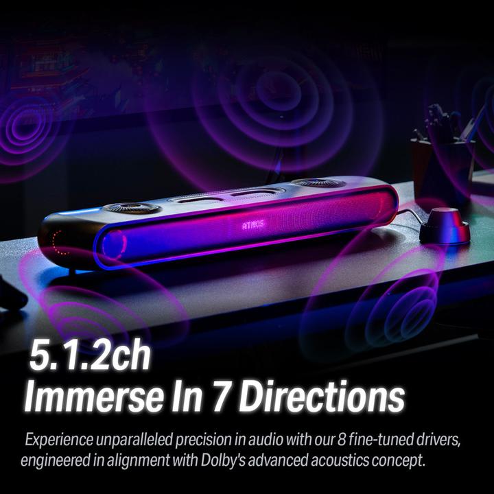 Immagine prodotto OXS Sistema audio Thunder Pro Gaming Soundbar 5.1.2 Dolby Atmos (180 W, 5.1.2 Canale)