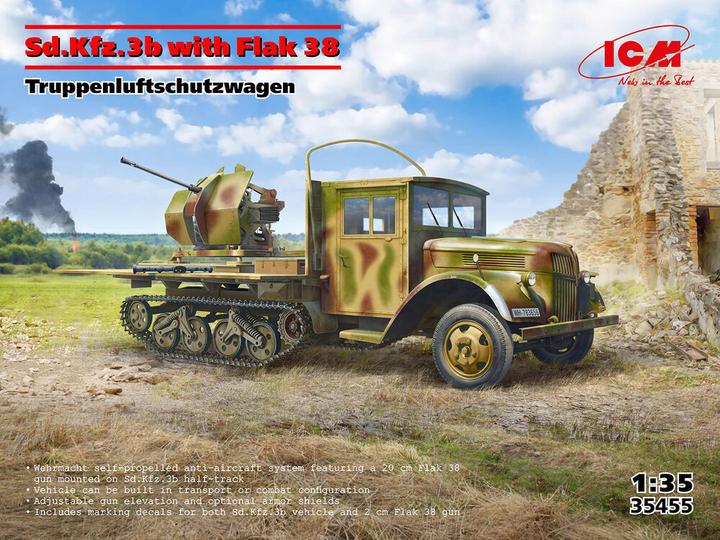 Produktbild ICM Sd.Kfz.3b with Flak 38 AA Gun