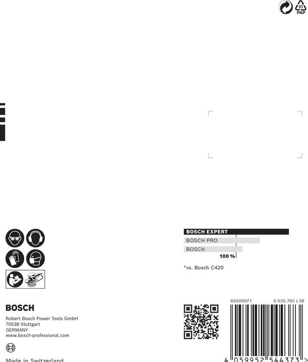 Productafbeelding Bosch Professional Zubehör EXPERT C470 Schuurpapier met meerdere gaatjes voor excenterschuurmachine, 125 mm, G 320, 5 stuks. (320)