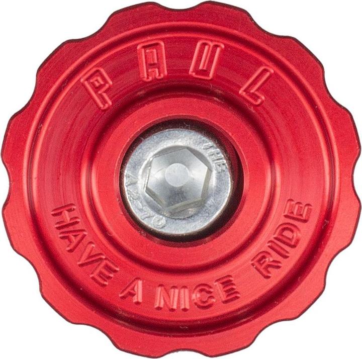 Paul Component Engineering Paul Component Stem Cap, 1 1/8", red
