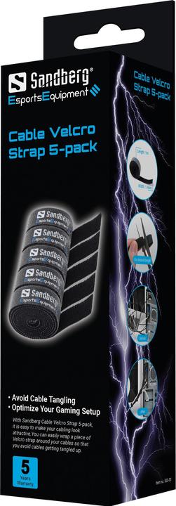 Immagine prodotto Sandberg Cinturino in velcro (Fascette in plastica, 1000 mm, 5 pz.)