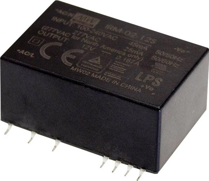 Produktbild MeanWell IRM-02-3.3S Netzteil & Spannungsumwandler 2 W (Überspannungsschutzadapter)