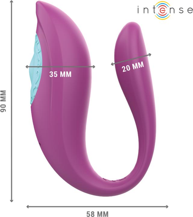 Image du produit Intense Annie Vibromasseur Et Stimulateur En U Violet Télécommande