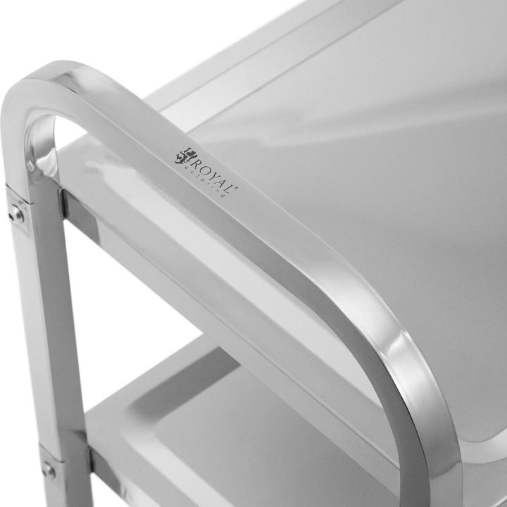 Actual product image Royal Catering Serving Trolley - 3 shelves - 69 x 34 x 3 cm - 81 kg -