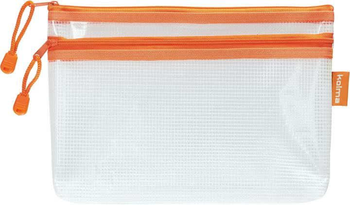 Kolma Borsa a rete Borsa a doppia cerniera 25 x 16 cm arancione (Documento & Portafoglio, Set manicure)