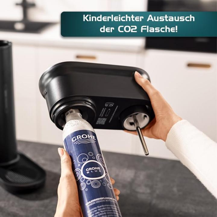 Actual product image Grohe Blue FIZZ Wassersprudler mit 3 CO2-Stufen (inkl. 0,85l Flasche)