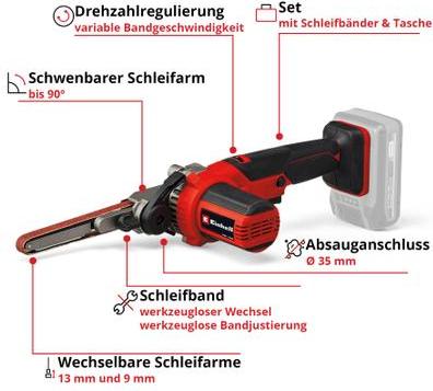 Produktbild Einhell TE-BF 18 Li-Solo (Bandschleifer)