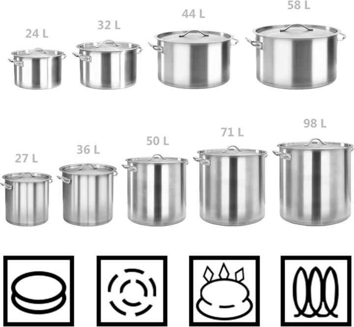 Image du produit VidaXL Milagros (0.00 cm, Casserole, Acier inoxydable)