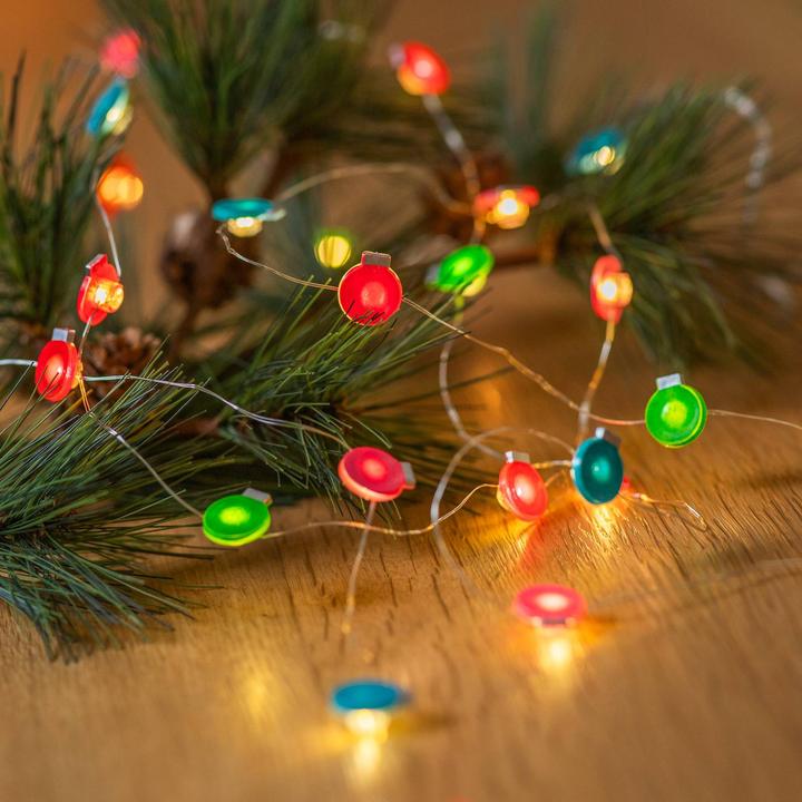 Produktbild Lindby Motje LED-Lichterkette, Kugeln,rot, grün (3.20 m)