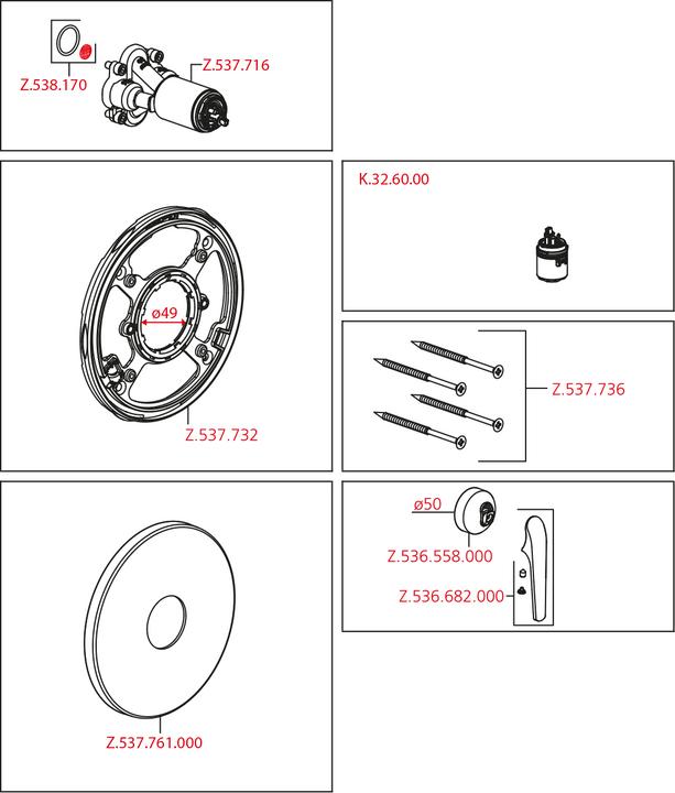 Actual product image KWC DOMO ready-mounted set with functional unit