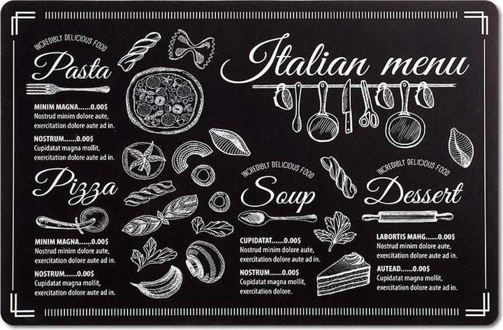 Zeller Present Italian menu (1 pcs., 43.5 x 28.5 cm)