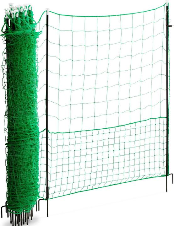 Produktbild Wiesenfield Mobiler Hühnerzaun Geflügelzaun Geflügelnetz Hühnernetz 50 m 125 cm mit Strom