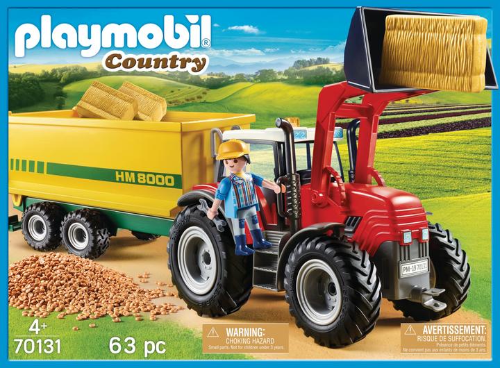 Immagine prodotto Playmobil Grande trattore con rimorchio (70131, Paese Playmobil)