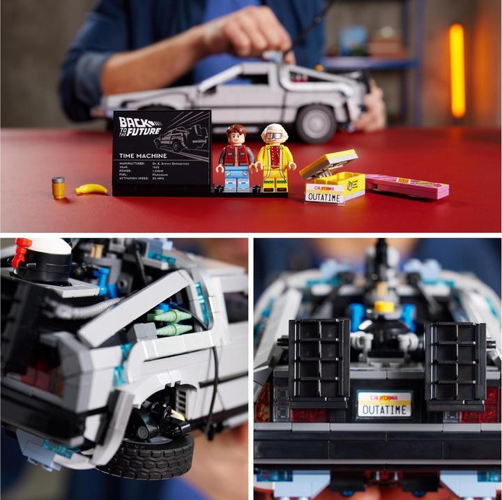 Actual product image LEGO Time machine from Back to the Future (10300, LEGO Icons, LEGO Rare Sets)