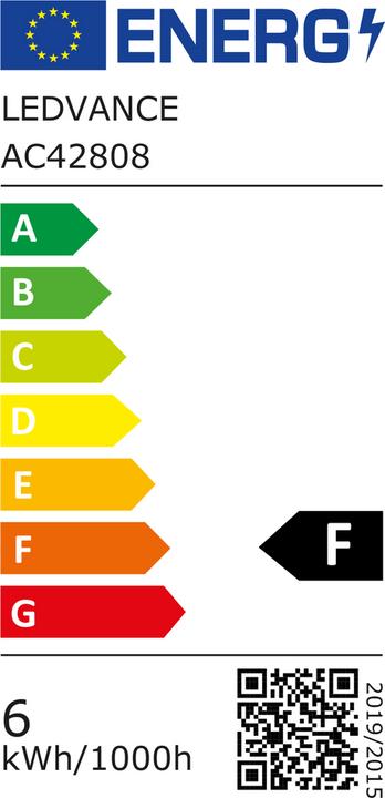 Label énergétique Osram Ledinestra Base (S14d, 6 W, 640 lm, 1 x, F)