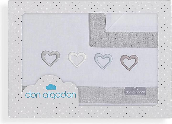 Produktbild Don Algodon 3STK BETTW. KINDERWAGEN(LAKEN106X72+SPANNB80X40X7+KISSEN38X25)-BAUMW.--W/GRAU