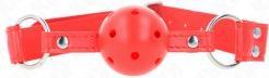Actual product image Kink - Complete red hollow hard ball gag 62 X 2 Cm
