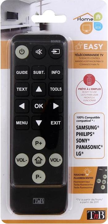 Image du produit T'nB Télécommande universelle Easy (Télécommande universelle, Infrarouge)