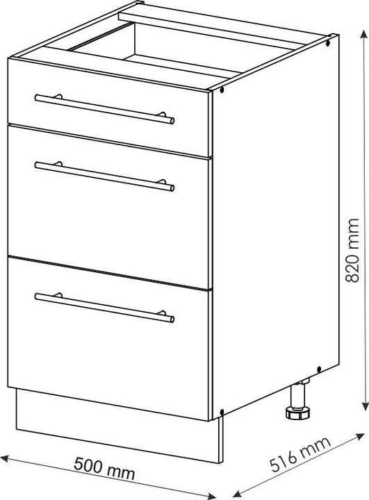 Produktbild Vicco Küchenunterschrank Fame-Line (50 x 60 x 81.5 cm)