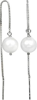 JwL Luxury Pearls - Silver hook earrings with white pearl JL0204
