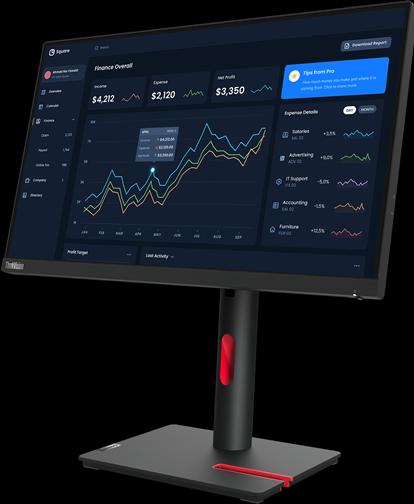 Image du produit Lenovo T23i-30 23inch FHD HDMI DP VGA (1920 x 1080 pixels, 23")