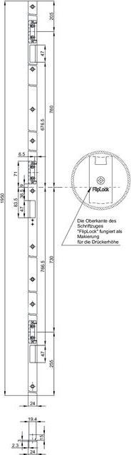Actual product image MSL Flat closing bar BV-24421 VariFlex (Door set)