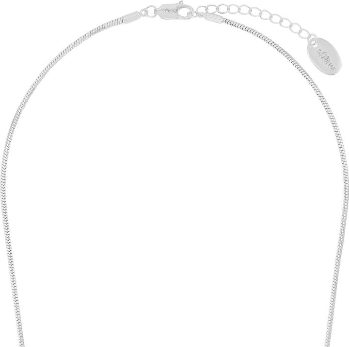 Actual product image S.Oliver Halsschmuck für Damen, 925 Sterling Silber, Schmuckstein synth., Silber Beads (Silver 925)